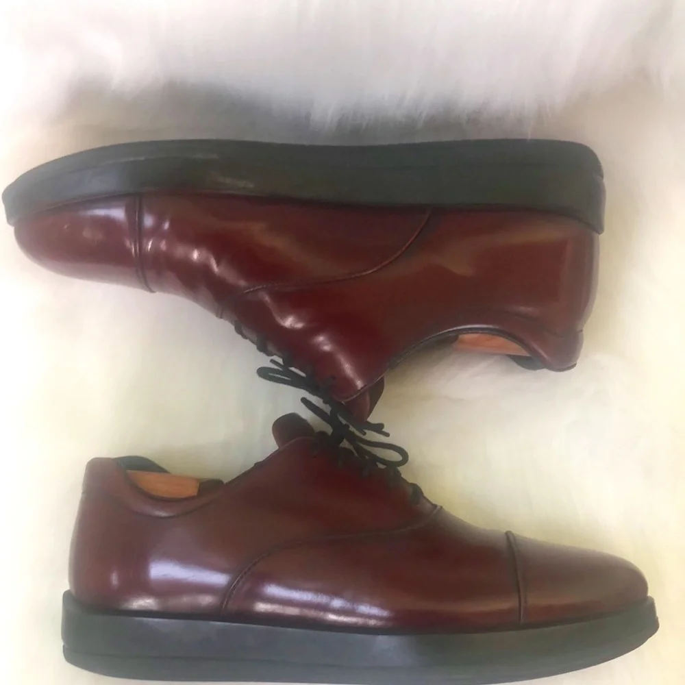 PRADA Men's Burgundy Loafers sz 8 w/ COA - Picture 6 of 11